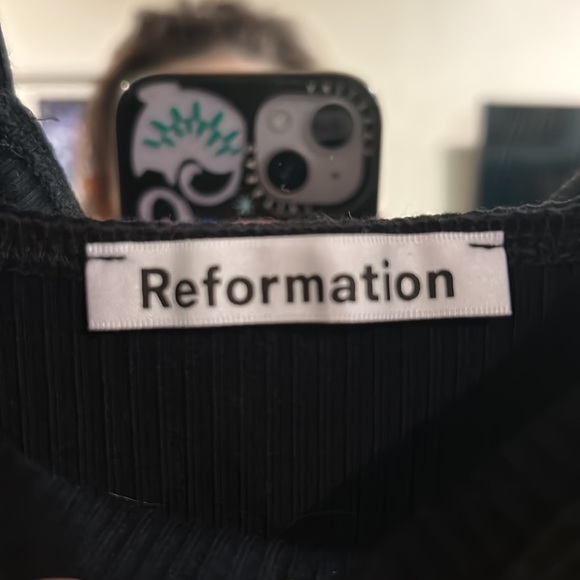 NWOT Reformation Laurena Knit Dress Black Small - Picture 7 of 12